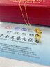 御龙镜999足金一鹿有你黄金吊坠小鹿项链一路有你圣诞节礼物送女友 鹿约0.7-0.8g+18K金项链 实拍图