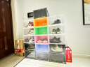 GOTO 马卡龙多色AJ鞋盒透明侧开收纳盒防氧化网红收藏鞋墙防尘鞋柜 马卡龙色系组合4个（每个色1个） 36*28*22 晒单实拍图