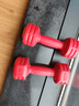朗威哑铃女士初学者儿童小哑铃女包胶哑铃练手臂亚玲塑形家用健身器材 中国红 4KG =2kg*2肩背塑形 实拍图