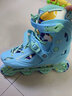 米高轮滑鞋S3儿童花样溜冰鞋套装高端平花四码调节直排初学花式旱冰鞋 S3S蓝色基础款(K7头盔+KP1护具+包) L (37-40) 实拍图