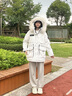 波司登（BOSIDENG）【反季】极寒羽绒服鹅绒杨紫同款女款短款连帽大毛领新国标外套 冰花白9BM1 S 160/84A 体重约110-130斤 实拍图