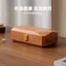 梵瀚黑胡桃木首饰盒新婚礼物便携珠宝收纳盒随身饰品手镯耳饰盒 巧克力 便携款 无锁 白绒布 樱桃木款 实拍图