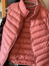 鸭鸭（YAYA）轻薄羽绒服女品牌鸭绒马甲外套女款春秋立领马夹内胆K 嫣红色 XL 170 实拍图