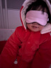 蓝洛 儿童真丝眼罩 学生婴儿睡眠晒太阳男女孩遮光透气双面可调节护眼100%桑蚕丝 儿童款粉色 实拍图