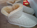 回力官方 雪地靴女鞋冬季加绒加厚棉鞋女皮面防水女靴休闲保暖鞋子女 白色【皮面防水 加绒保暖】 38 实拍图