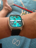 istrap苹果手表表带真皮爱马仕同款牛皮适用apple watch表带S10/9/8/7/6/5/SE男女士iWatch ultra2手表带 黑色黑线丨银色配件 44/45/46MM表盘【适用Wat 实拍图
