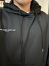 鲸规oversize连帽卫衣男春秋季美式复古重磅潮牌宽松中山卫衣大码外套 黑色 XL 120-140斤 实拍图