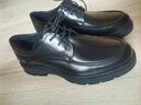 骆驼牌 男士皮鞋亮面牛皮舒适软底系带百搭商务婚鞋 P13A005031黑色40 实拍图