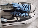 九寸阳光帆布鞋男板鞋男春秋新款低帮学生板鞋百搭运动鞋休闲板鞋小白鞋 帆布鞋ZJ-A31黑蓝色 41 实拍图
