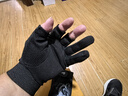 臻佑（Grsaed）钓鱼手套夏季透气速干防晒防滑路亚耐磨户外骑行手套露三指 D10黑 实拍图
