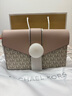 MICHAEL KORS迈克高仕 MK Charm 中号老花拼色链条信封包手拿包单肩斜挎 香草白/裸粉色 173 NS 实拍图