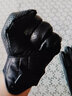 摩多狼摩托车手套真皮防风防摔舒适越野机车骑行骑士装备 黑/全指短款[柔软真羊皮]网眼透气 M[双指触屏灵敏] 实拍图