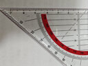 时忆小学生多功能三角尺上海教材用可画平行线三角板特殊塑料带量角器二四年级数学教具绘图尺子文具 2把装【加厚标准三角量角器】 实拍图