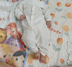 婧麒（JOYNCLEON）新生婴儿衣服春秋连体纯棉亲肤内穿套装新生儿外出抱衣爬服夏 提花白色小兔连体衣 80cm 实拍图