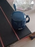 开瑶北欧杯子陶瓷杯子创意陶瓷水杯男生简约可爱马克杯牛奶杯带盖 宝蓝色 早餐杯带盖勺 实拍图