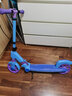 帝百伦滑板车儿童6-12岁成人代步手刹两轮校园大童折叠踏板车平衡车手刹 蓝紫6-40岁【减震+手刹+闪光】 实拍图