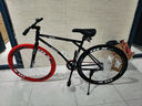 EG7死飞自行车男实心胎活飞网红倒刹车单车公路赛轻便成年学生成人女 黑黑红26寸60刀 骑行无忧 实拍图