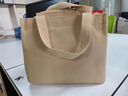 莱枢汇帆布手提包袋宝妈简约小巧手拎包通勤加厚上班便当饭袋 小熊手提包卡其色 实拍图