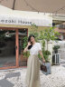 茵曼（INMAN）新中式莱赛尔盘扣半身裙2024夏季女装新款A字通勤高级流苏长裙子 灰绿色 S 晒单实拍图