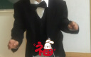 罗蒙儿童西装秋冬男童黑色西服花童礼服表演服 黑色七件套 110 实拍图