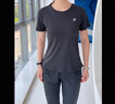 特步（XTEP）女装短袖t恤女夏季服饰女士纯色宽松上衣T恤跑步半袖运动瑜伽服女 黑色 L 170 实拍图