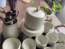 瓷牌茗茶具 汝窑自动茶具套装陶瓷石磨懒人泡茶神器家用防烫功夫茶具整套 米黄汝窑自动茶具+大长方茶盘 8头 实拍图