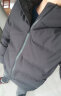 鸭鸭（YAYA）【鹅绒】羽绒服男短款保暖冬季中年男士防寒服连帽情侣外套D 灰色-男 170/M 实拍图