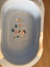 日康（rikang） 浴盆 婴儿洗澡盆婴儿浴盆 加大加厚带浴床适用0-6岁 蓝色 8001 实拍图