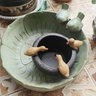 裕轩堂水仙花盆陶瓷创意大号无孔铜钱草碗莲睡莲多肉小水培容器一叶莲 小鸟6001 大 实拍图