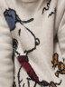 唐狮（TonLion）[史努比]2021秋冬毛衣女设计感小众日系慵懒宽松套头线衫626420043009 米白 S 实拍图