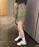 棉致凉感薄款运动工装短裤女夏季速干外穿冰丝宽松裤裙显瘦休闲五分裤 328绿色【高品质28.5】 L 100-115斤 实拍图