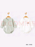 贝瑞加（Babyprints）新生儿包屁衣2件装婴儿连体衣纯棉秋冬内衣初生宝宝三角哈衣 绿59 实拍图