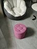 甄沐沙发墩布艺小凳子家用矮凳圆凳简约客厅沙发茶几凳创意墩子网红实 玫红色 直径32*高28cm 实拍图