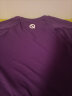 QINKUNG轻功 呼吸方格圆领速干短袖T恤男款女款 (修身版型) 男款绛紫 XL 晒单实拍图