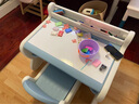 曼龙儿童学习桌椅套装小学生书桌学习桌宝宝书桌写字桌游戏桌 桌面可绘画 普鲁蓝【适合3-8岁】 实拍图