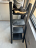 格美居（GEMJU）梯子家用折叠伸缩梯加厚人字梯室内碳钢花架梯多功能梯子 新款 典雅黑四步梯 双层防滑脚套 实拍图