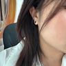 Lnieer黑色方形小耳钉女925银针耳环2025新款精致气质高级感养耳洞耳饰 银色方形耳钉【925银针】 实拍图