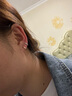 PWL小香风四叶草耳环女2025年新款潮精致轻奢小众耳圈网红高级感耳饰 黑色四叶草耳圈 实拍图