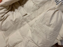 美茵曼丽高档轻奢品牌短款棉衣新款小个子羽绒棉服女时尚保暖棉袄加厚外套 XSD8610 茵曼  米色 2XL（135-150斤） 实拍图