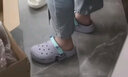 斯凯奇（Skechers）女鞋洞洞鞋凉鞋增高厚底耐磨沙滩拖鞋小怪兽包头洞洞鞋111581 薰衣草色/LAV 36 实拍图