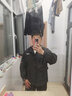 良茨胖子假两件PU羽绒外套男士秋冬加绒加厚棉衣宽松大码工装冲锋夹克 JK303黑色（工装口袋） 3XL 170-190斤 实拍图