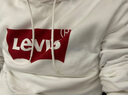 Levi's【特价来袭】李维斯情侣同款经典宽松休闲logo套头连帽卫衣 白色 19622-0018 M 实拍图