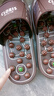 凯伦诗（CLORIS）足底按摩拖鞋男女脚底保健穴位养生足疗鞋父亲生日礼物实用圣诞节 瑞红礼盒--褐色时尚款S码(36~39码) 实拍图