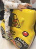 BARNOROO 行李箱儿童可坐可骑行卡通拉杆箱小黄鸭可爱汽车创意小孩拉杆箱 24吋小汽车骑行箱 晒单实拍图