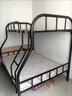 上下铺铁床子母铁艺上下铺双人床上下床高低床小户型铁艺床高低床 白色 上铺宽0.9米下铺宽1.2米 送床板 实拍图