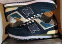 新百伦官方574运动鞋子男鞋女鞋秋季新款透气防滑情侣休闲鞋n字鞋跑步鞋 G574海军蓝 【经典款】 41 (255mm) 实拍图