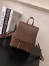 viney新款双肩包女大容量旅行包百搭初高中大学生牛皮背包轻便通勤书包 【复古棕】送老婆女朋友高端实用 高颜值百搭户外出行简约旅游包 实拍图