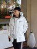 鸭鸭（YAYA）【238g高充绒】羽绒服中长款男士2025年冬季连帽保暖加厚防寒外套 白色YE2B008875W 【新国标90高充绒/-20°抗寒】 XL 180 实拍图