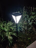 TUYAGE太阳能led草坪灯户外庭院灯草地灯景观灯现代时尚不用电插地式 太阳能款-黑色（三色光） 实拍图
