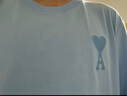 AMIPARIS【7折甄选】男女同款同色爱心刺绣宽松短袖T恤 450天空蓝 UTS002.726 M 实拍图